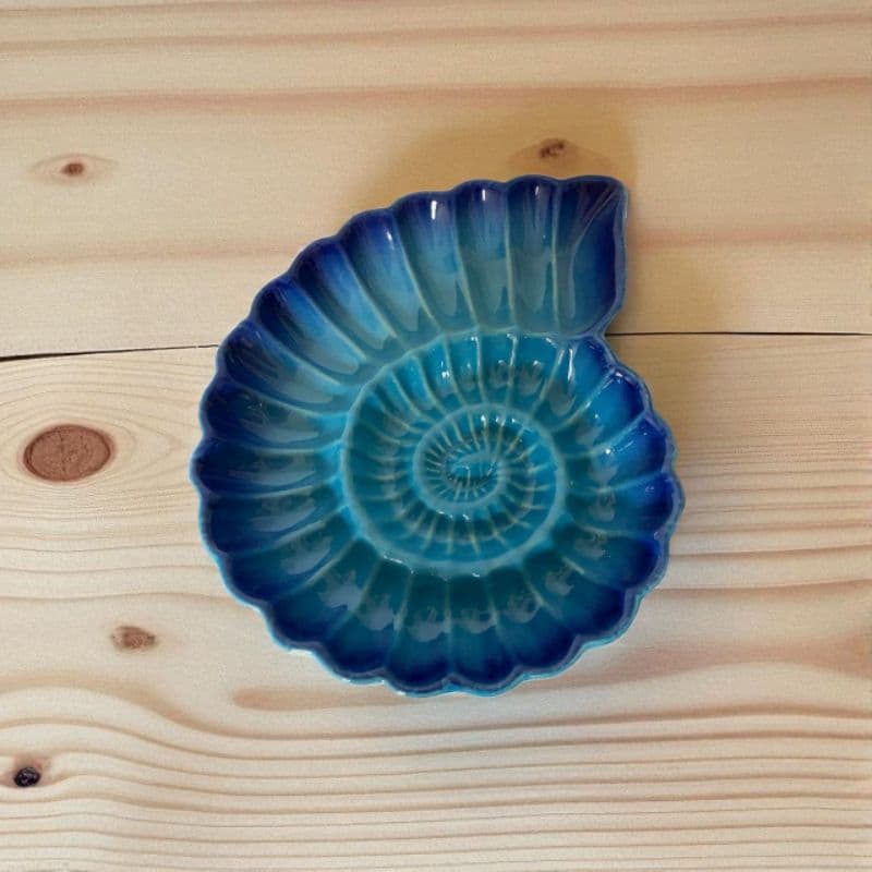 Petisqueira Travessa Concha do Mar Cerâmica Para Mesa Posta e Decoração