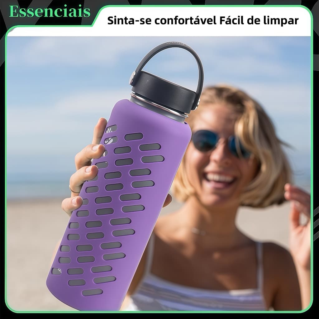 Capinhas de Silicone para Garrafas de Água de 800ml, 1000ml, 22oz, 32oz e 40oz Antiderrapante, Anticongelante