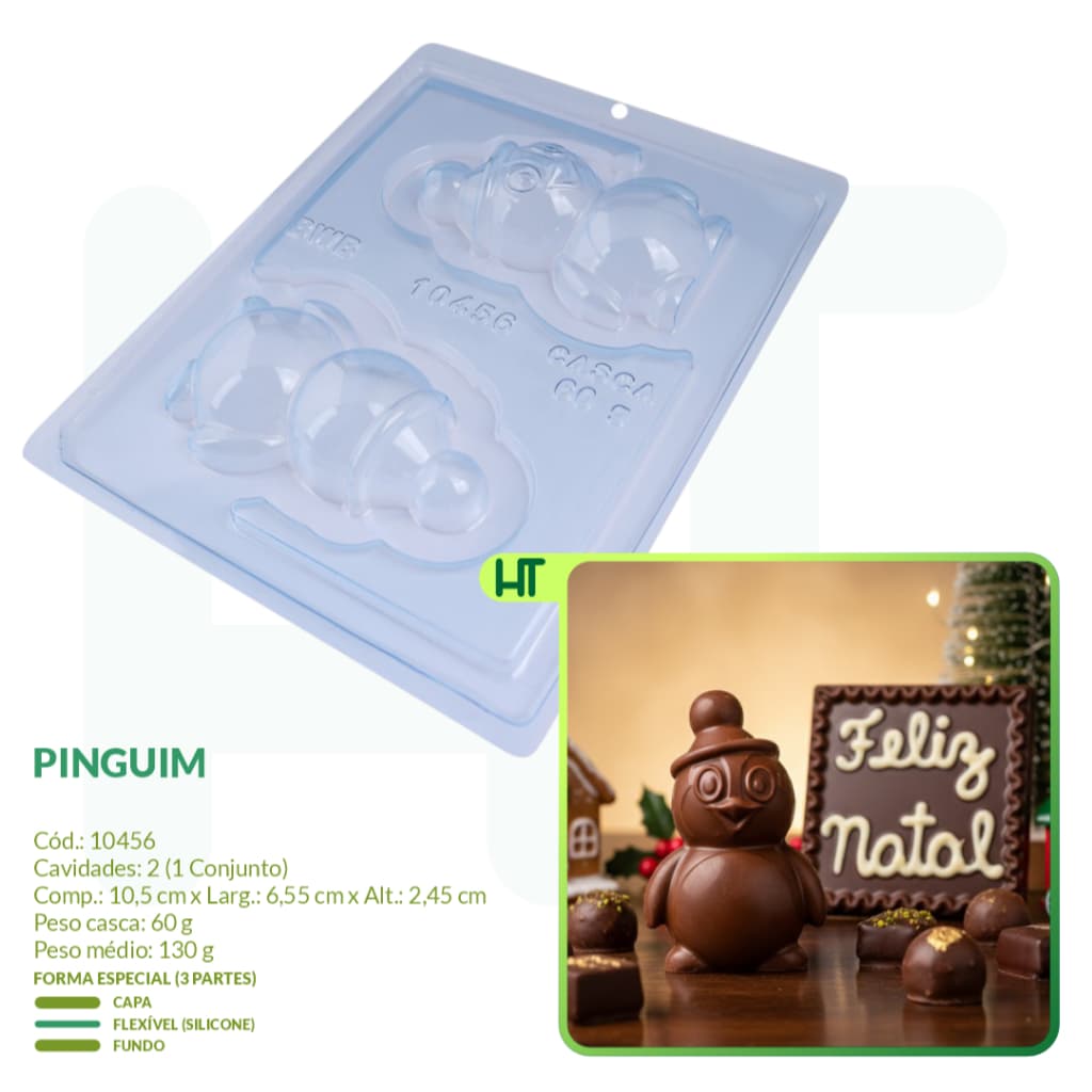 Forma Pinguim BWB 10456 - Forma Especial 3 Partes - Especial de Natal