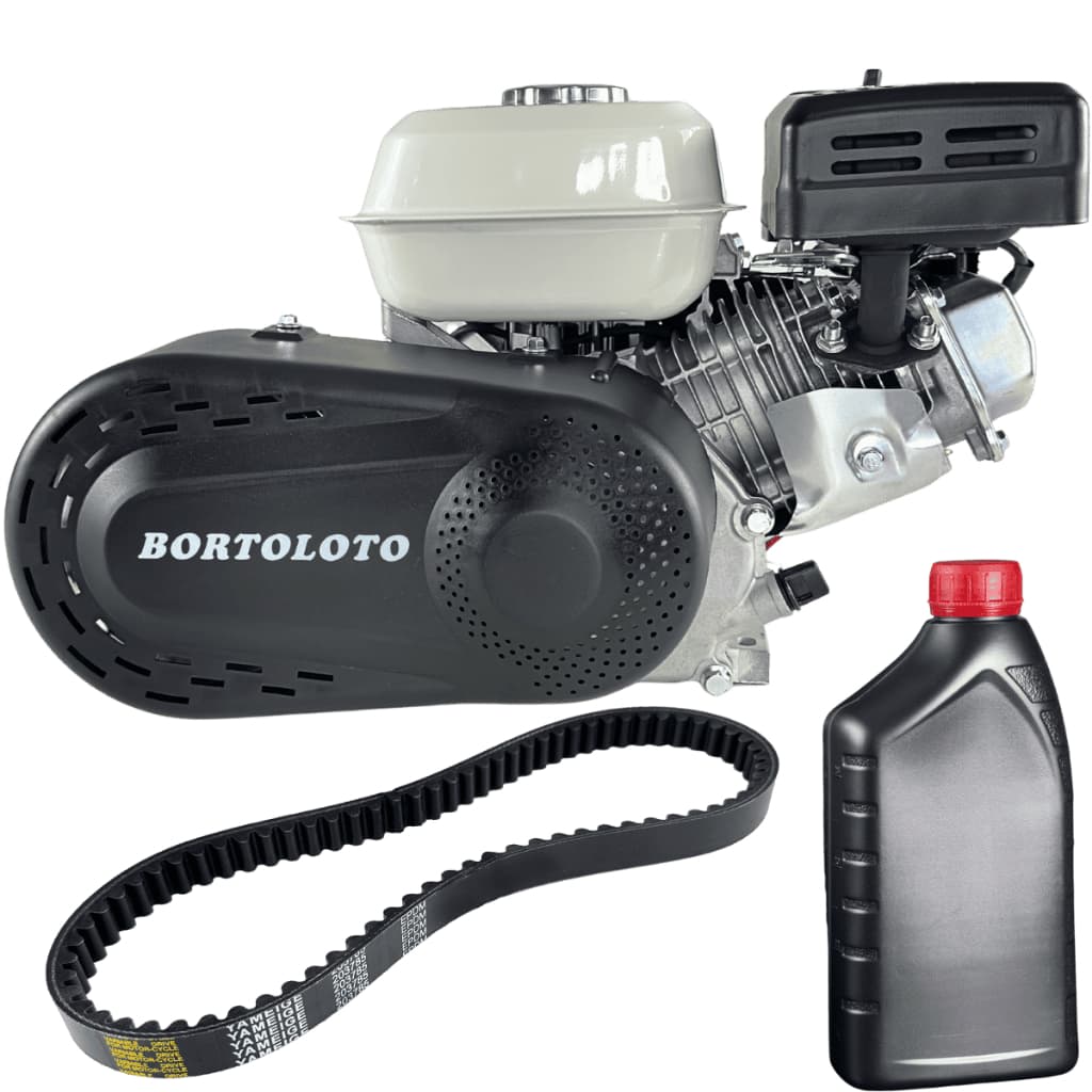 Motor Estacionário a Gasolina 7HP com Conversor de Torque CVT 19,05mm –Kart, Drift Trike, Mini Buggy