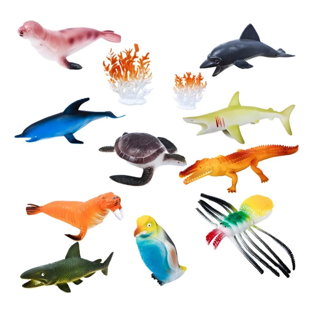 Animais Do Oceano Mar Borracha Tubarão Baleia Peixe Grande