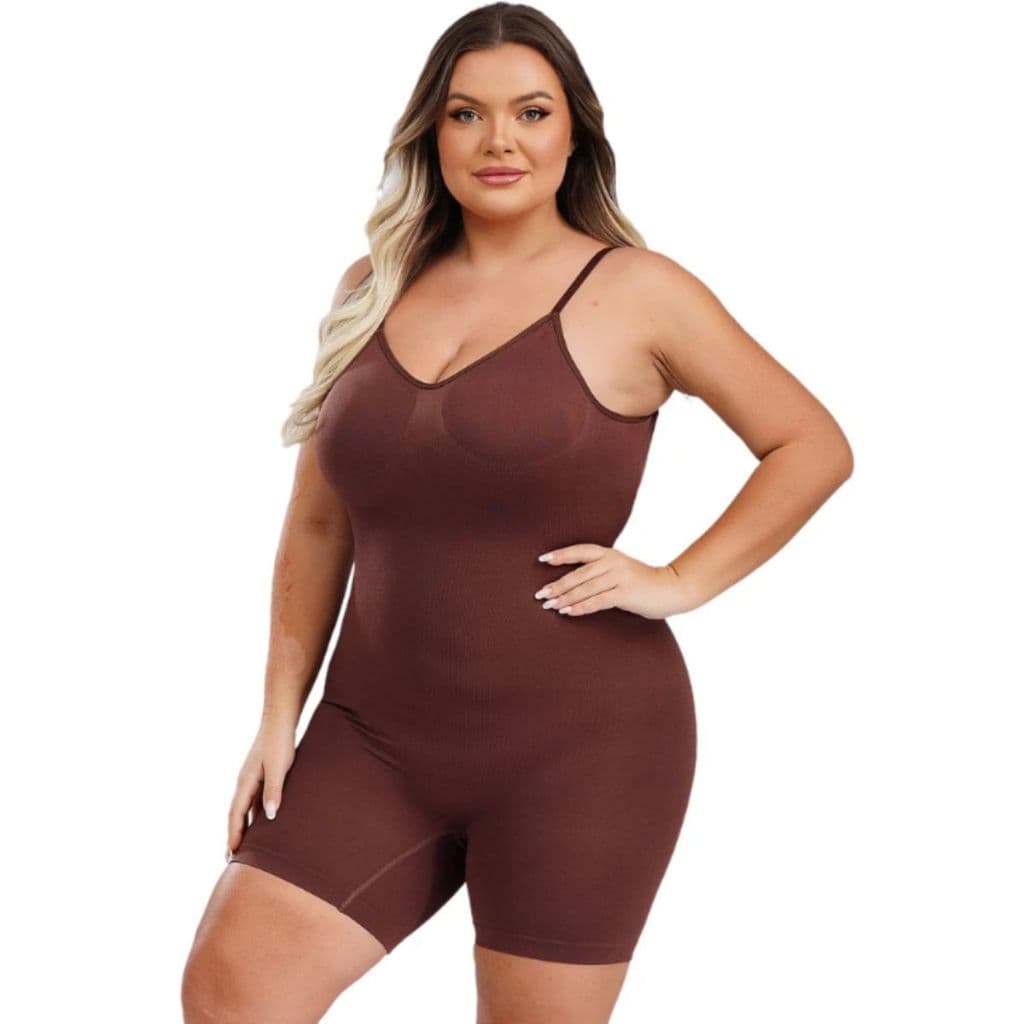 Cinta Modeladora Plus Feminina Macaquinho Com Bojo 46 ao 52