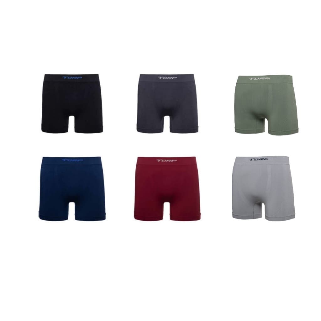 Kit C/ 5 Cuecas Boxer Sem Costura Em Microfibra Torp Daily ou Vários Modelos