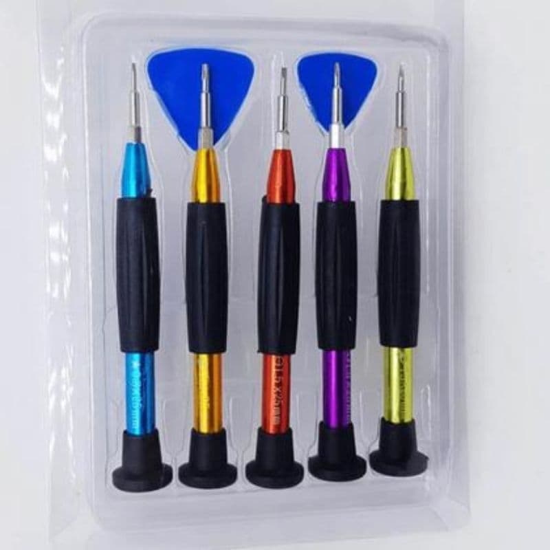 Kit De Chaves Com 5 Chaves Para Abrir Celulares Relógio E Outros Eletrônicos
