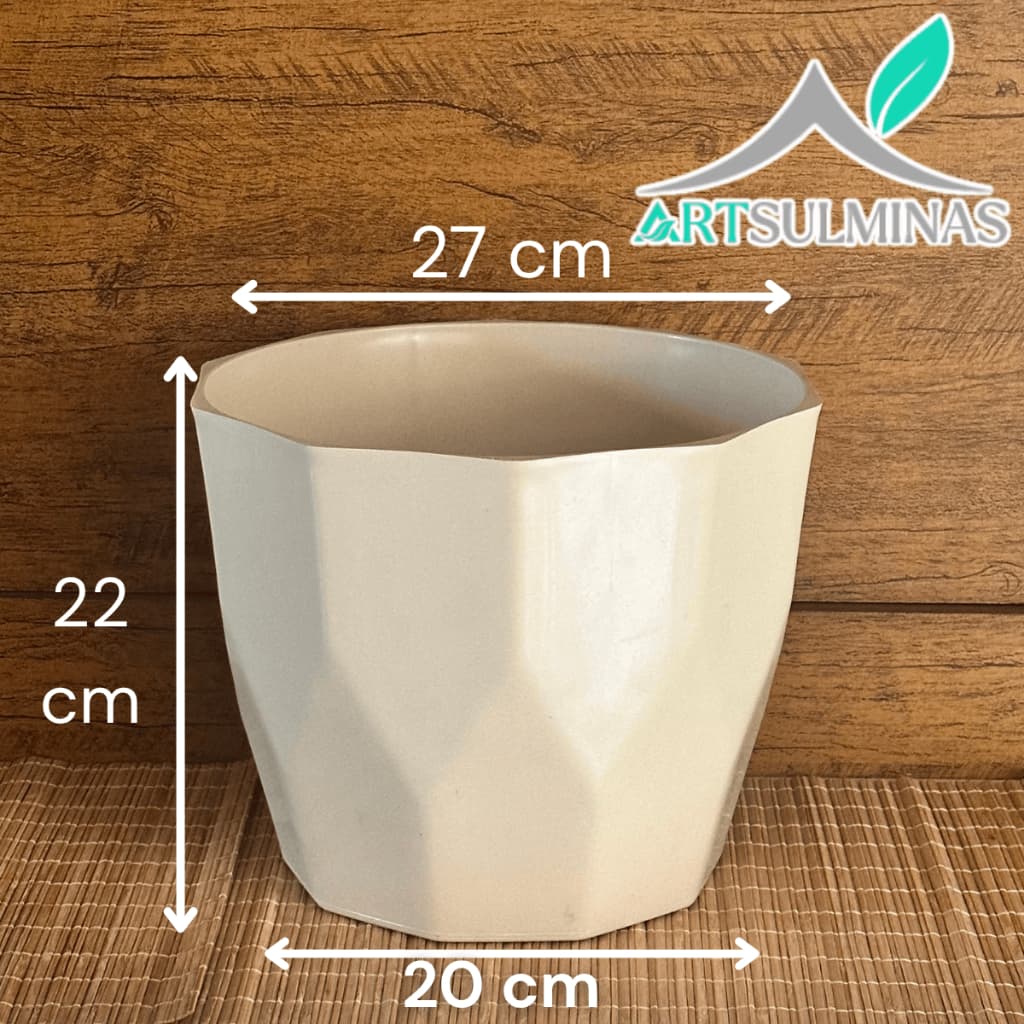 Vaso cachepô facetado N5 de plantas para flores artificial natural decorativo ideal para casa studio