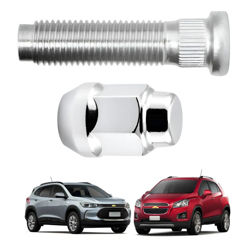 1 Prisioneiro Com Porca Cromado Roda Chevrolet Tracker