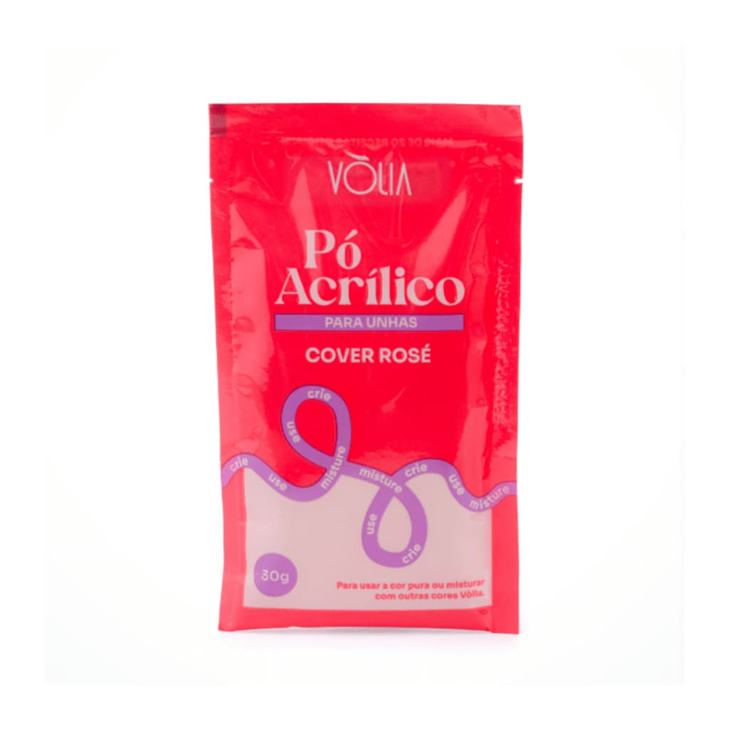 Pó acrílico para unhas 30g Cover Rosé - Volia