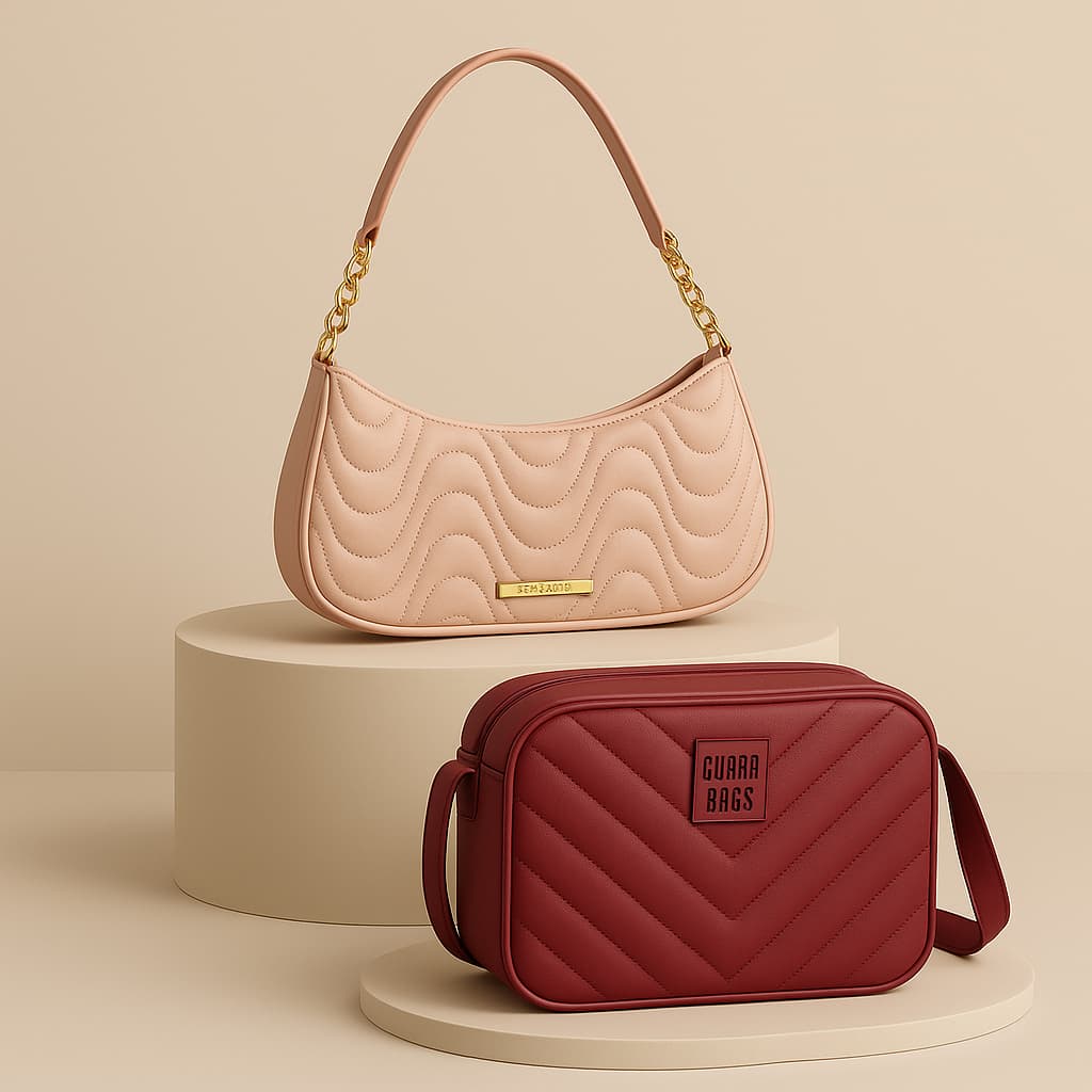 Kit Bolsas Femininas Berlim+Copacabana Moderna Elegante Dia a Dia Estilosa - Promoção Envio