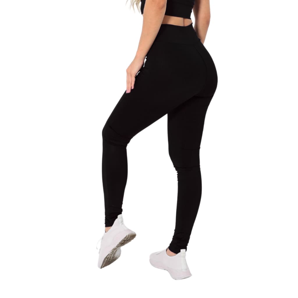PLUS SIZE - Calça Legging de Academia Cintura Alta