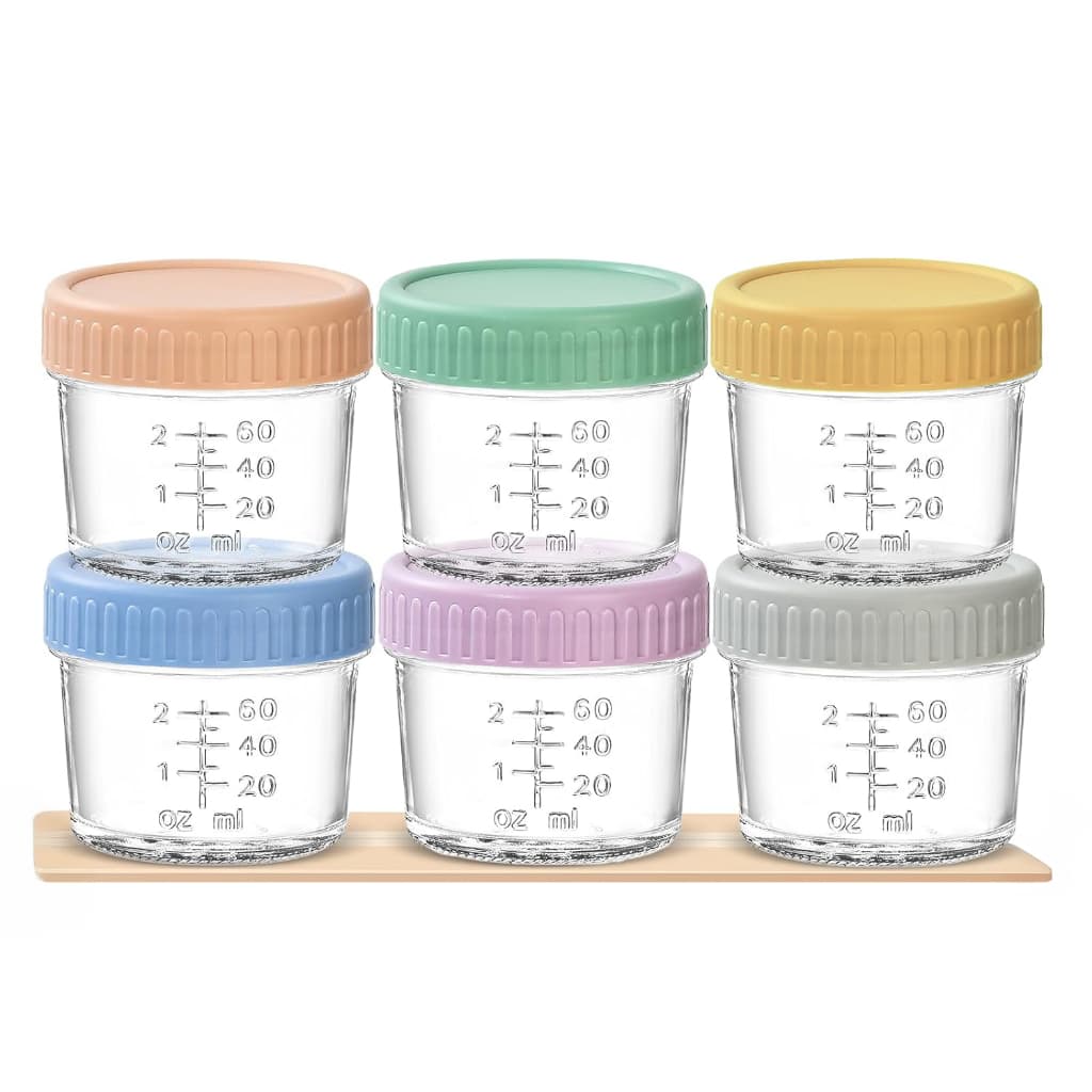 6x Potes Frascos Vidro Hermético Bebê Infantil Papinha 120ml
