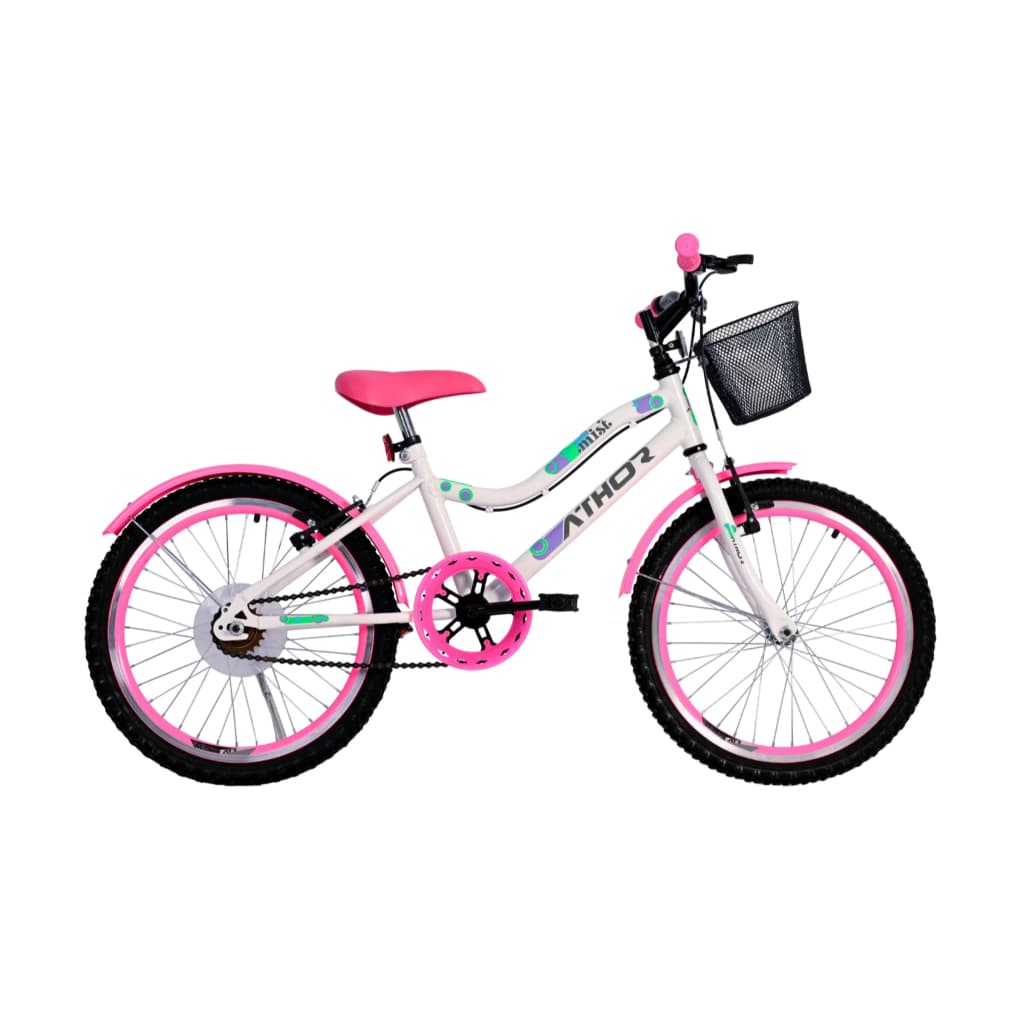 Bicicleta Infantil Feminina Athor Mist Aro 20 Com Cestinha
