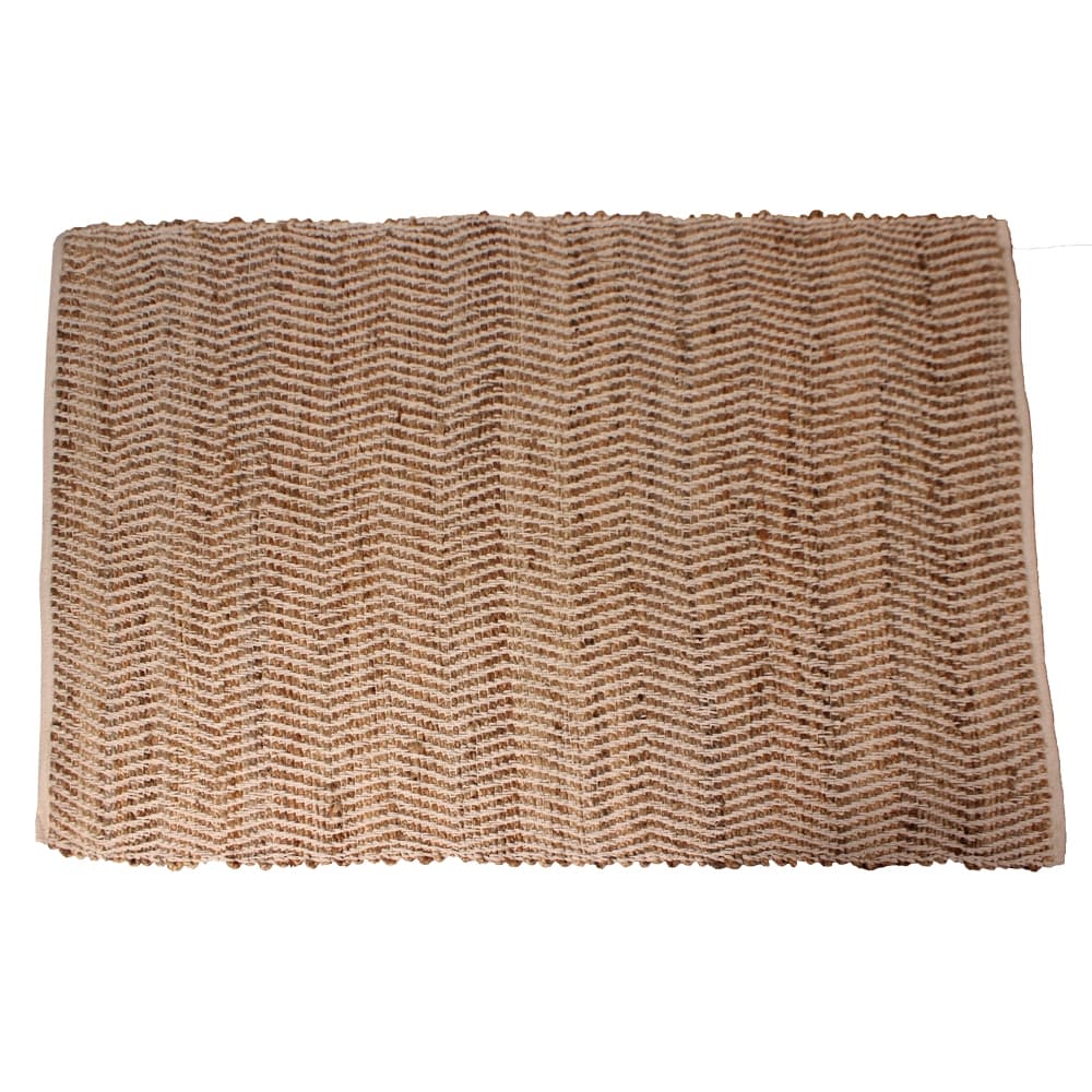Tapete Grande em Juta e Algodão Natural 1,20x1,80m Elegante Rústico Luxo Decoração Sala Quarto Fácil Limpeza Durável