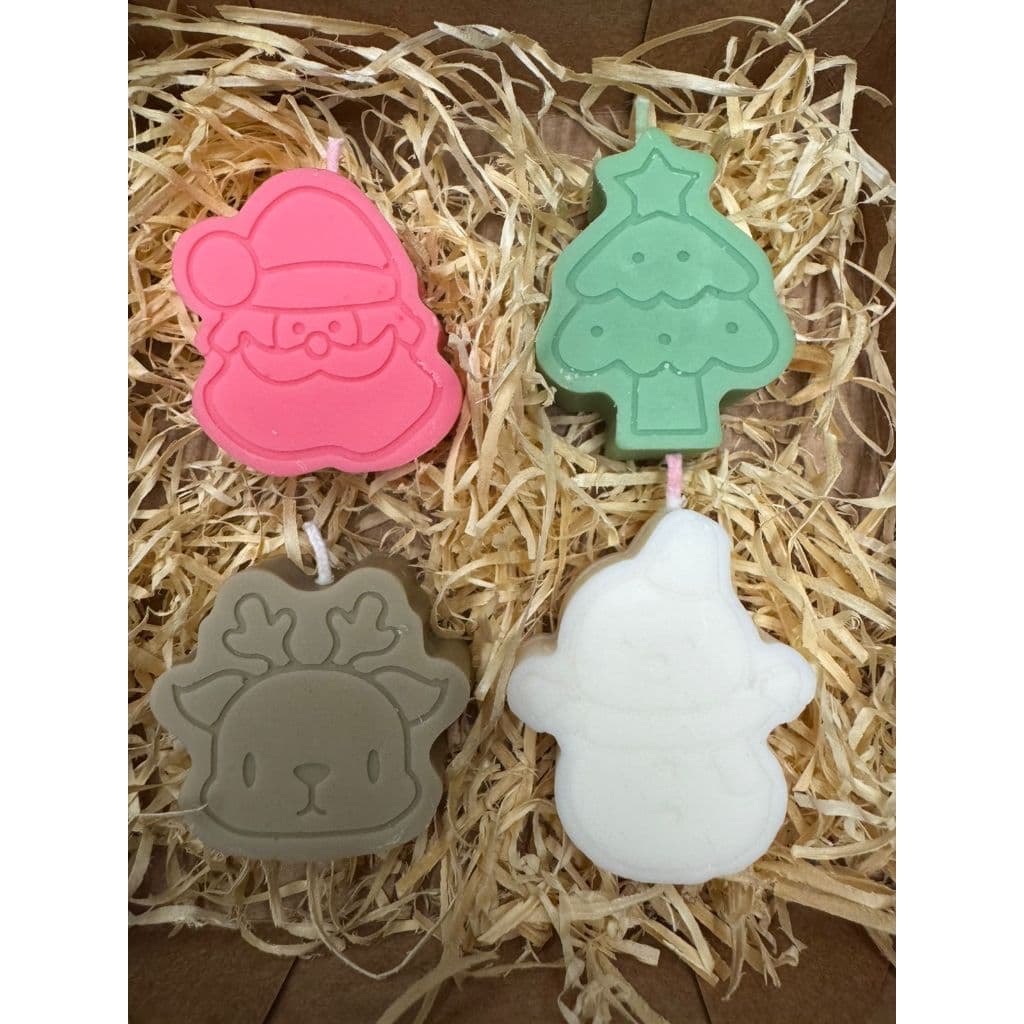 Kit 4 Velas Natalinas - Lembracinhas de Natal - Decoração de Natal