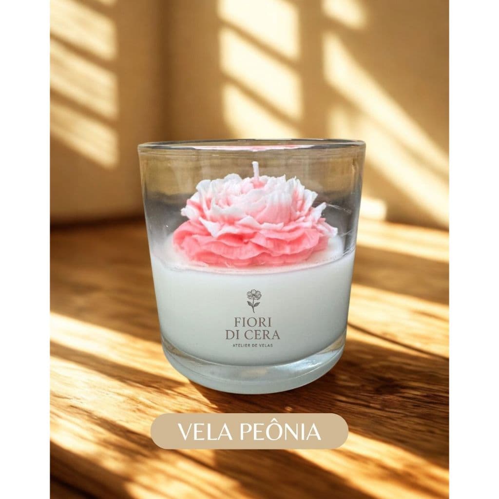 Vela Peônia - Velas Artesanais - Velas Aromáticas