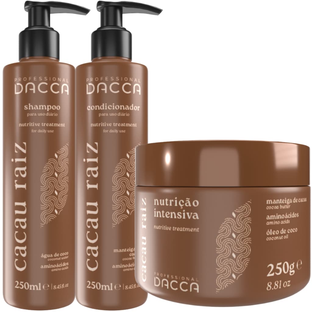 Dacca Kit Shampoo E Condicionador Creme Máscara De Hidratação Cabelo Capilar Salão De Beleza