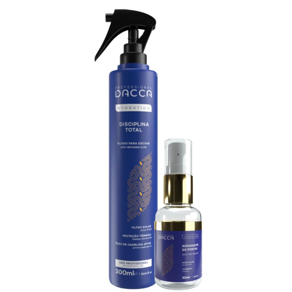 Dacca Protetor Térmico Capilar Profissional Fluído Para Escova Termoativado + Reparador de Pontas