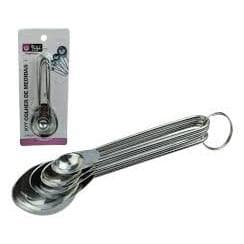 Conjunto de 4 Colheres Medidoras em Aço Inox de 20ml, 5ml, 2.5ml, 1.25ml