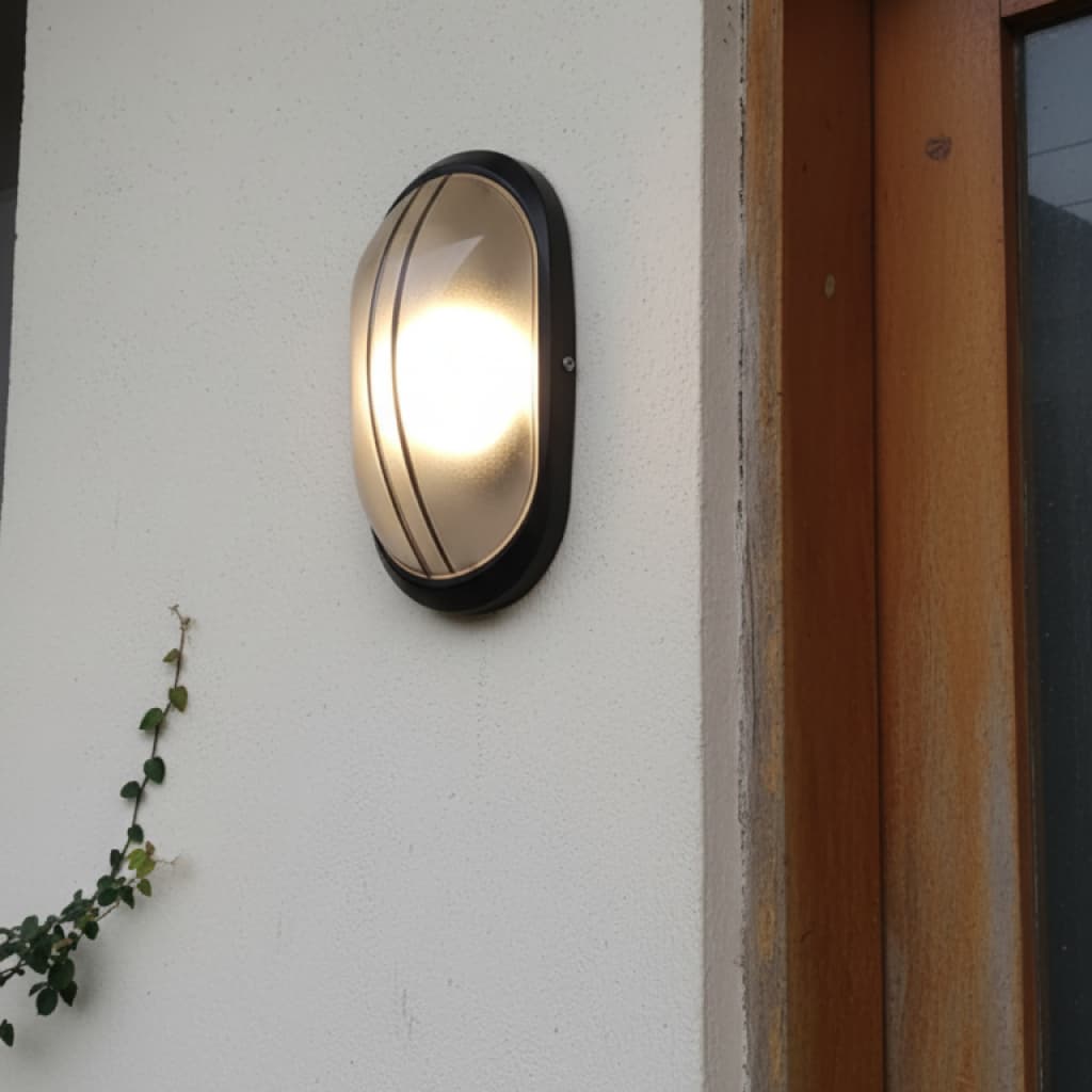 Arandela Luminária Bremen Parede muro Interno Externo Preta