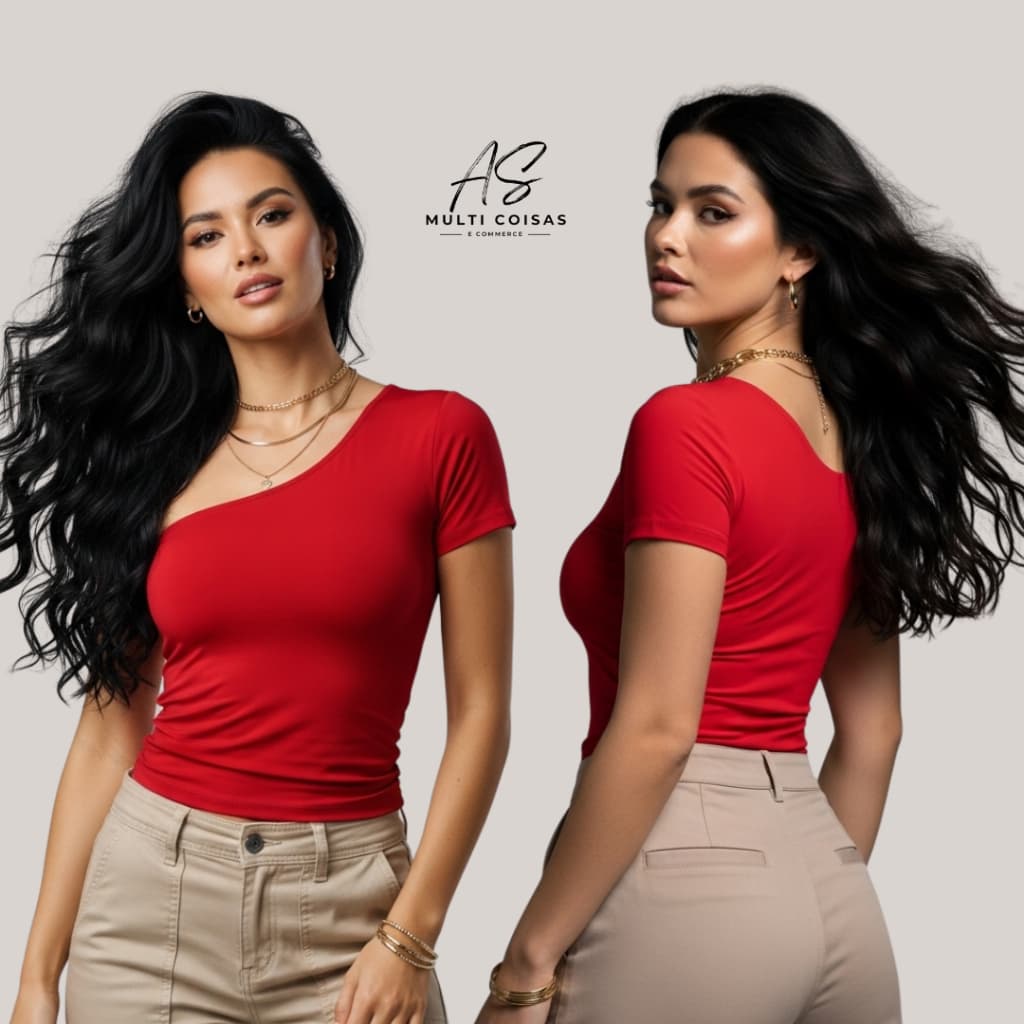Blusinha Mula Manca um Ombro - Casual Estilosa
