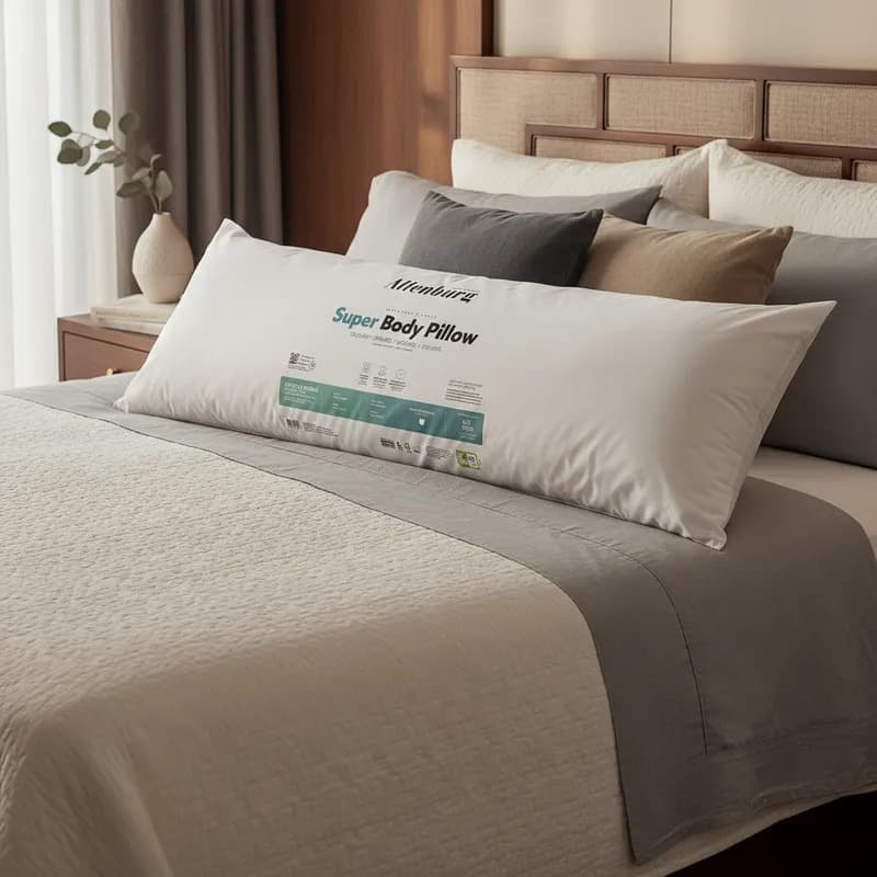 Travesseiro de Corpo Xuxão Super Body Pillow 100% Poliéster Altenburg Antialérgico 50x145cm