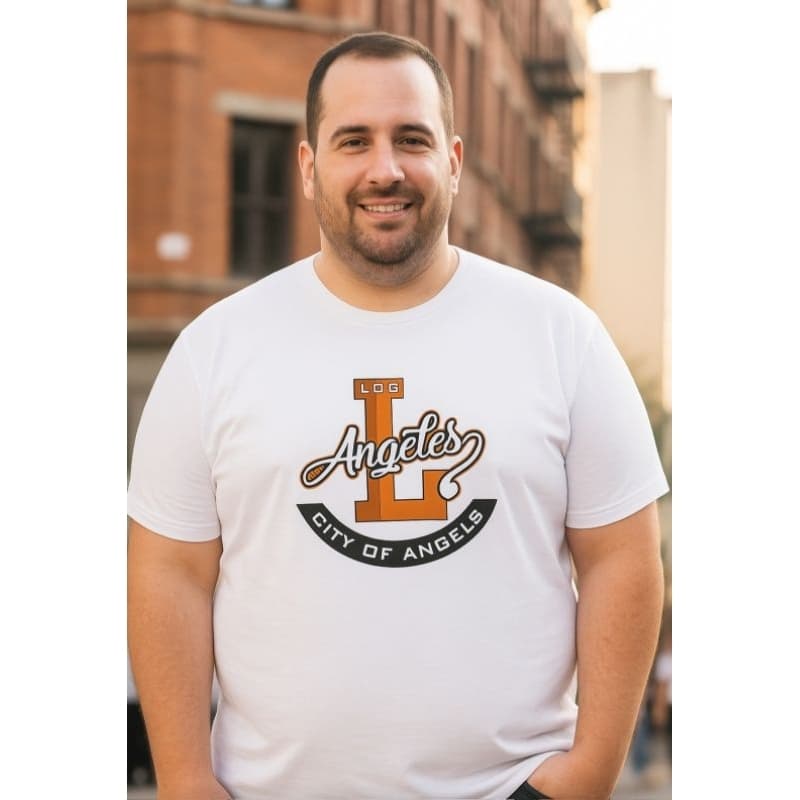 camiseta plus size Los Angeles GG G1 G2 G3 G4 100% algodão