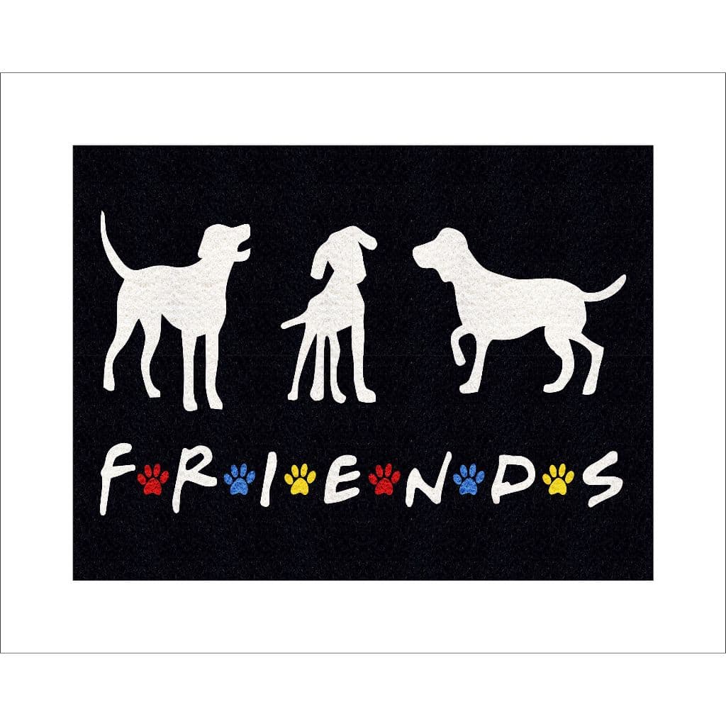 TAPETE CAPACHO DECORATIVO CACHORRO FRIENDS