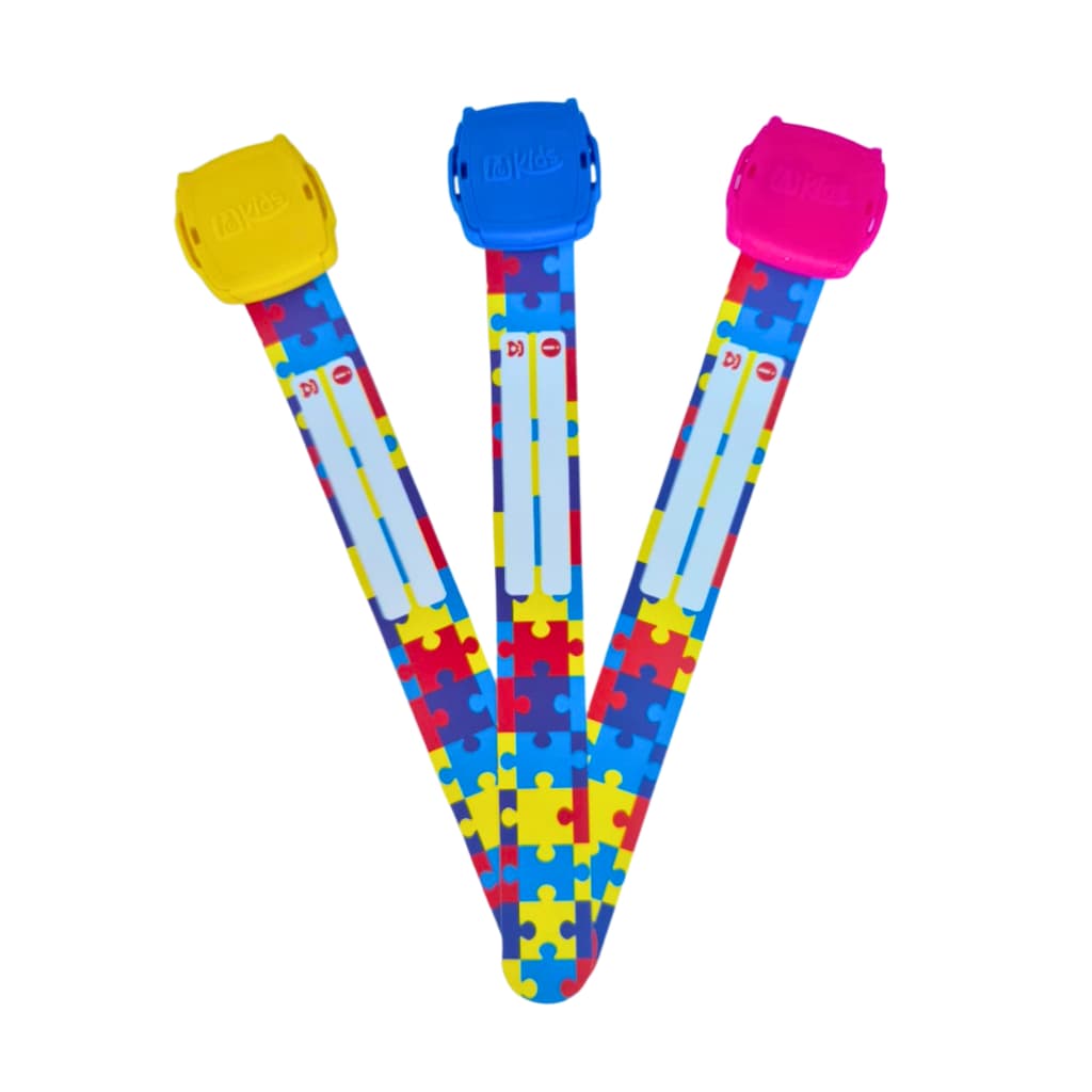 Pulseira de Identificação Infantil Autismo Ajustável e Impermeável