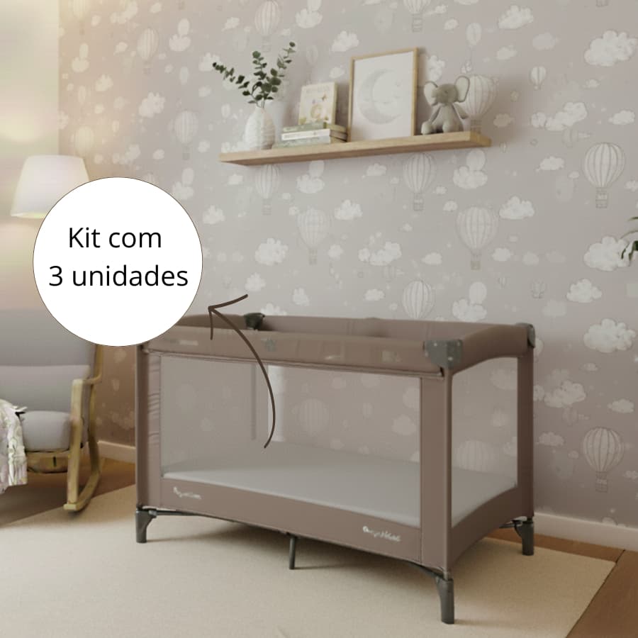 Kit 3 Lençol Chiqueirinho Avulso 400 Fios com Elastico 100X75cm Percal Antialérgico