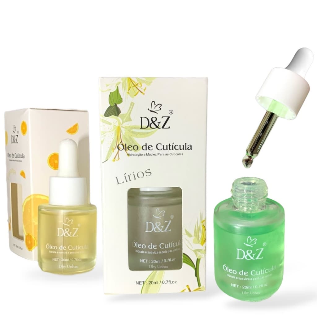 Óleo D&Z para Cutícula e Lixamento | 3 Fragrâncias | Com Vitamina E
