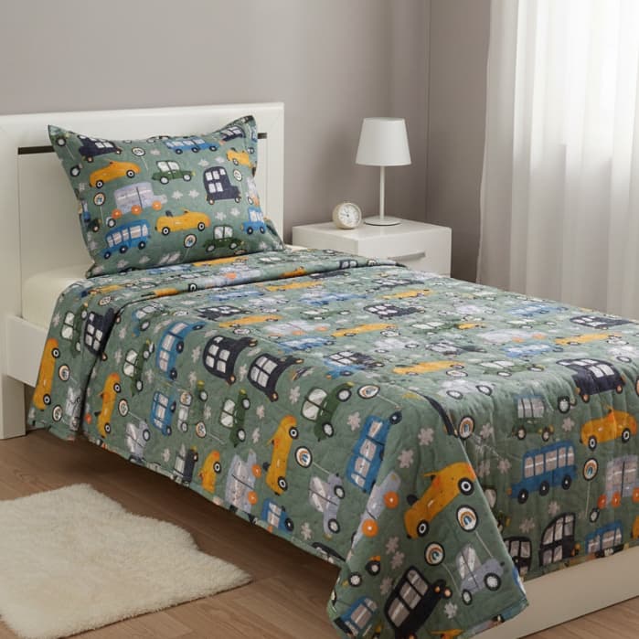 Cobre Leito Solteiro 2 Peças Estampado Infantil