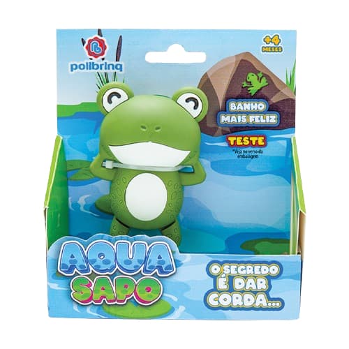 Brinquedo Aqua Sapo A Corda Polibrinq AN2009