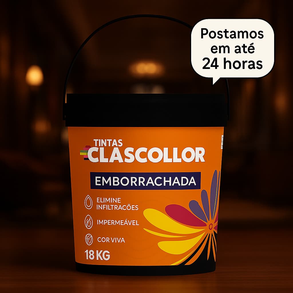Tinta Impermeabilizante Emborrachada 18KG Lavável Flexível Cores Sortidas