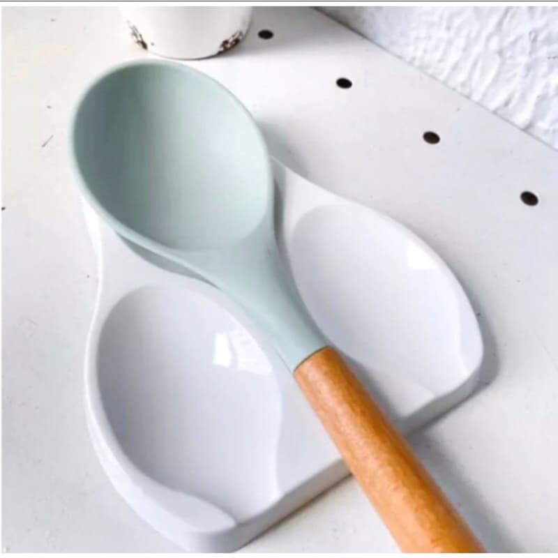 Kit de 3 Suportes para colher- Descanso Branco de Talher