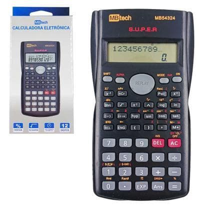 Calculadora Científica - 240 Funções 2 Linhas Envio Imediato Preto