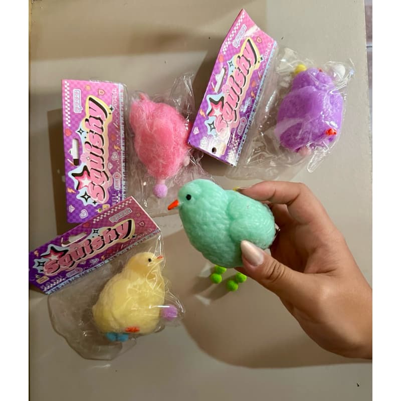 Pintinho Squishy Macio Antiestresse – Cores Sortidas