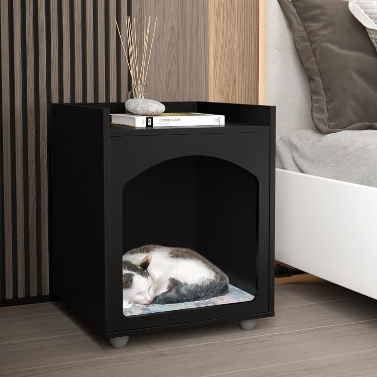 Mesa de Cabeceira com Casinha para Pet –  Multiuso com Design Moderno