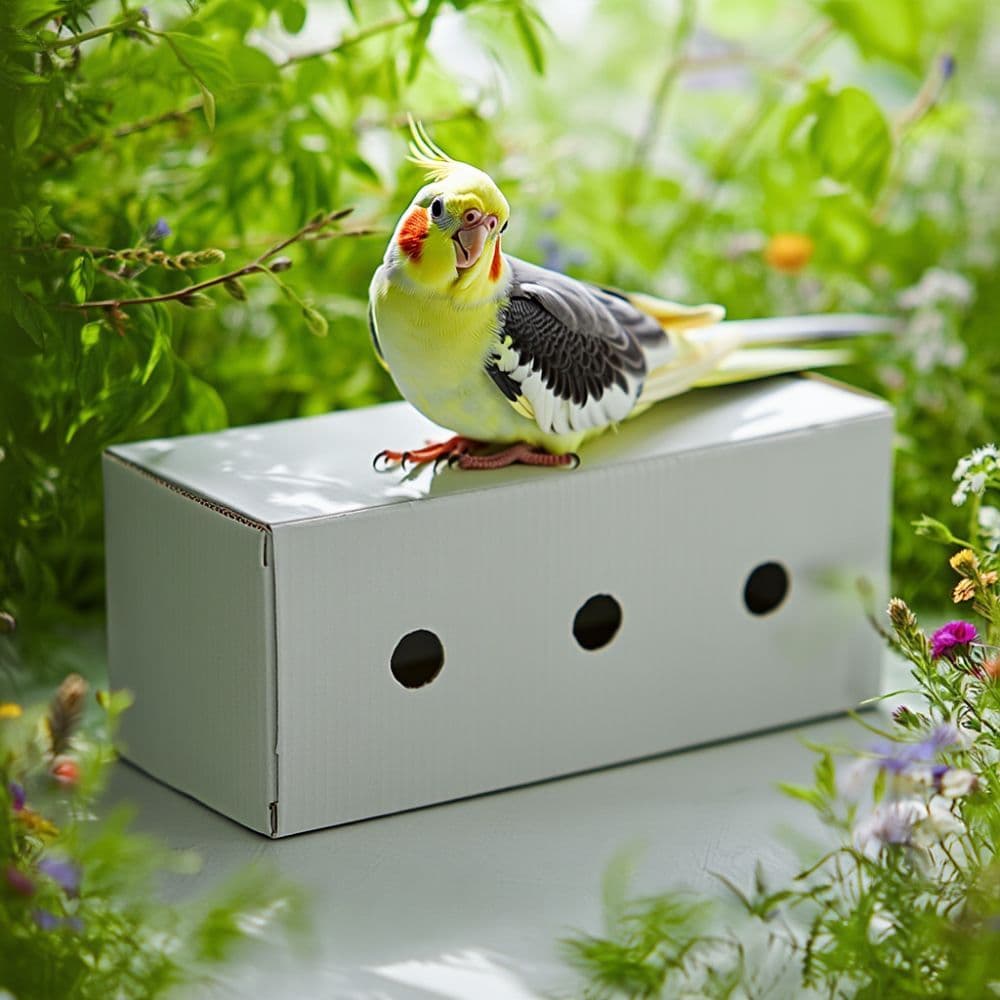 Caixa Transporte para Calopsita e Aves Médias 23x8x8cm | Papelão Reforçado | Pet Shop e Criadores