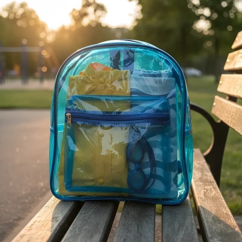 Mochila de costas transparente neon Várias Cores Juvenil Adulto