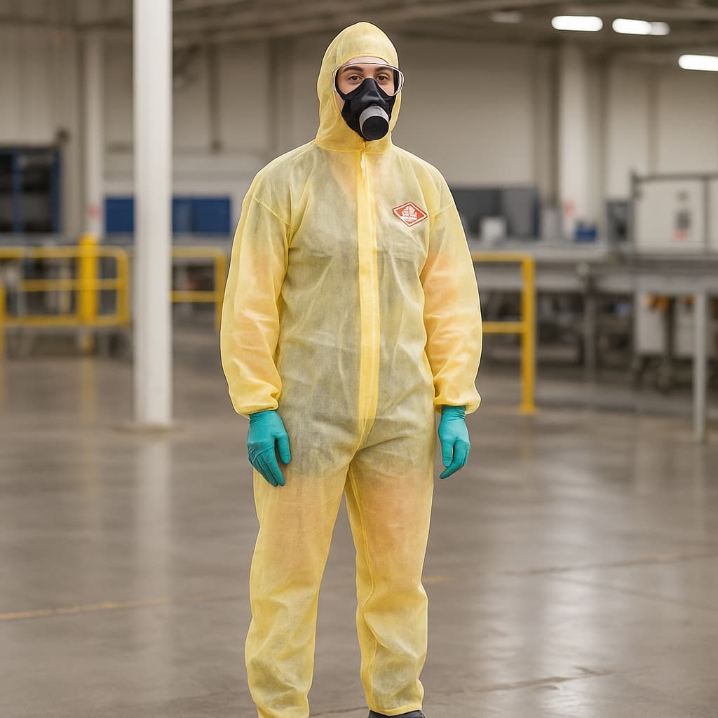 Macacão de Segurança new prot chemical 130 amarelo