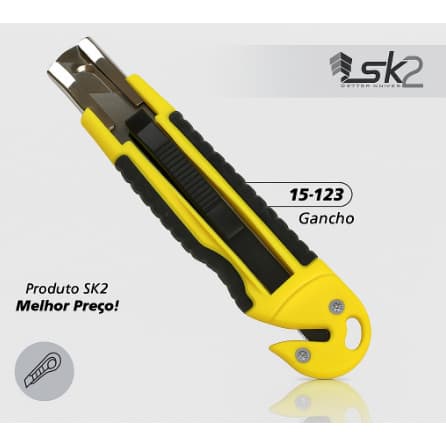 Estilete Exfak 15-123 Profissional com Gancho SK2 Corte Rápido