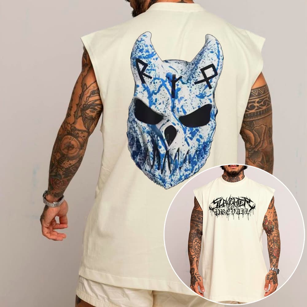Camiseta regata machao oversized masculino banda de rock Slaughter to Prevail algodao unissex Longline