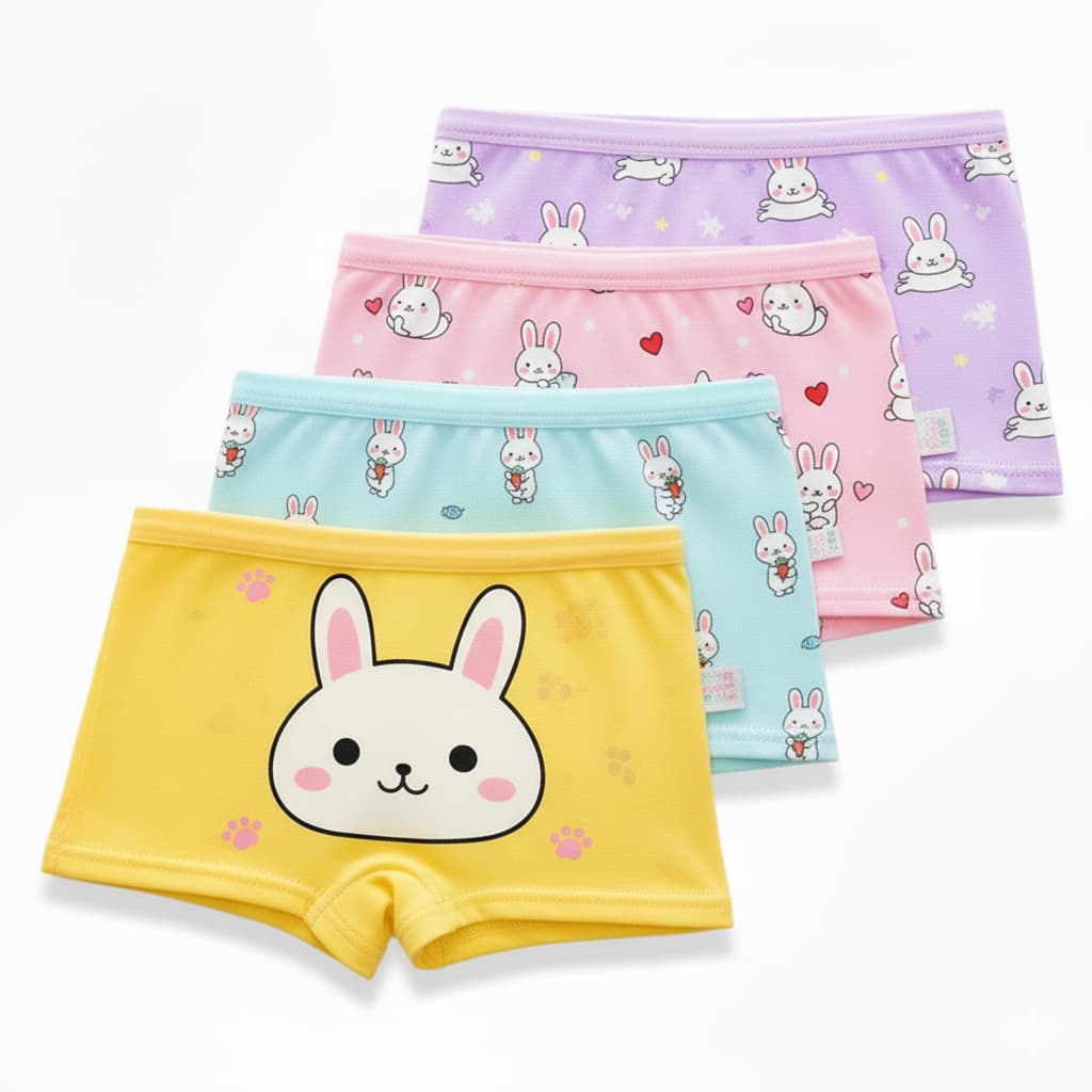 Kit Calcinha Boxer Box Dry Cueca Feminina Infantil Criança Microfibra Importada Resistente Confortável