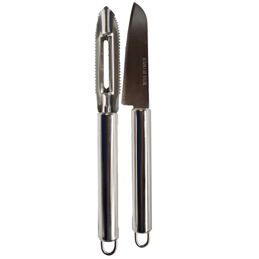 Cortador Descascador De Inox De Legumes  Frutas Com Faca