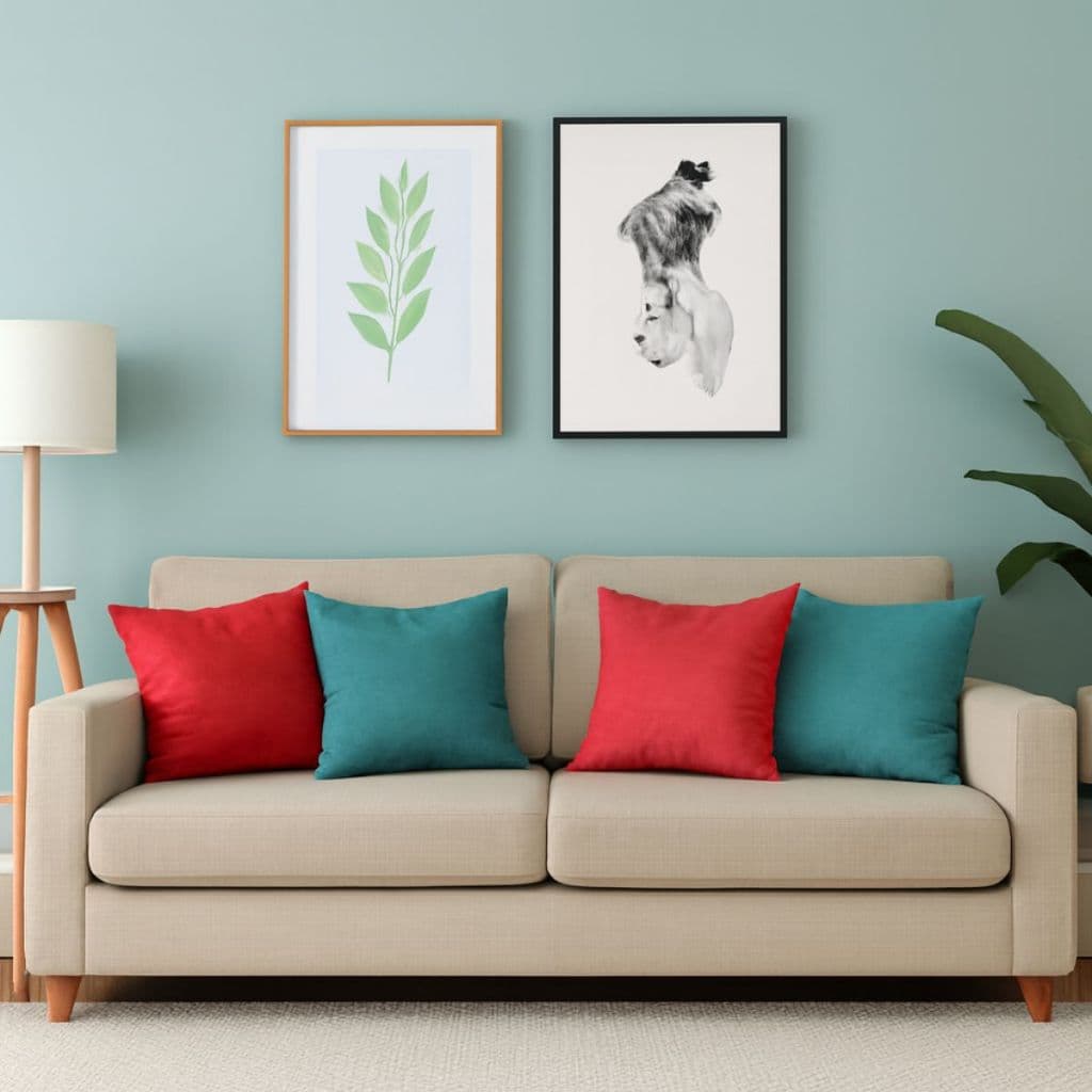 Capas de Almofada Decorativas com Zíper | Kit 4 Unidades 45x45cm