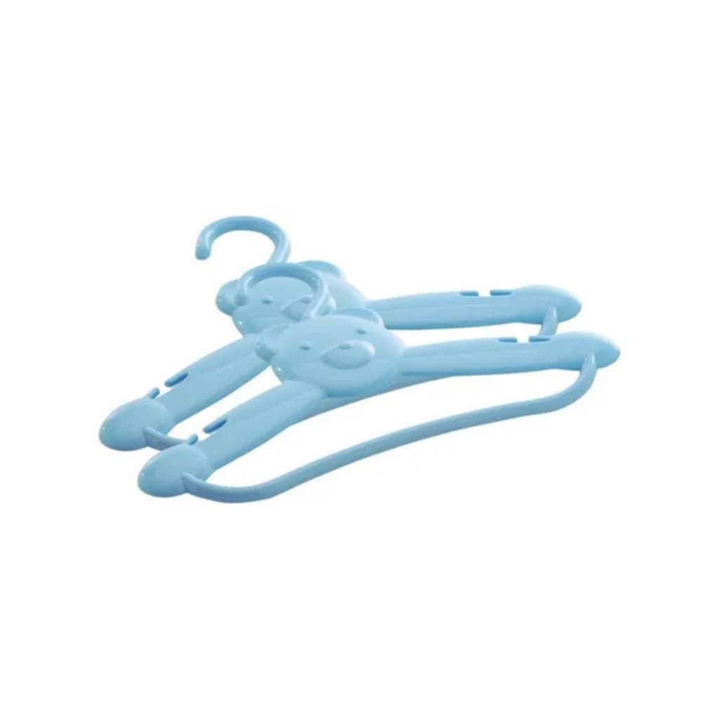 Kit 2 Cabides Infantil Azul de Urso - Adoleta BeBê