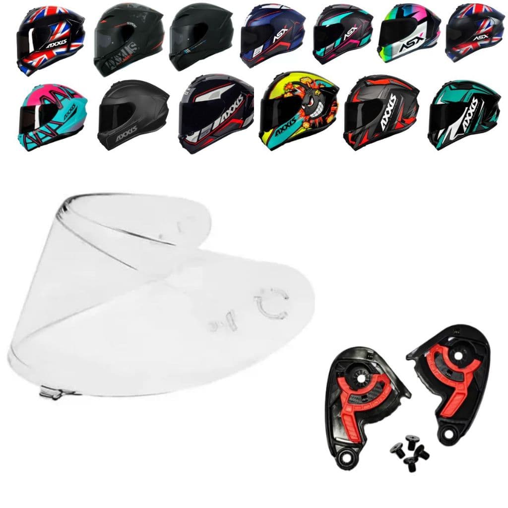 Viseira Capacete Asx/axxis Cristal + Kit Reparo Original