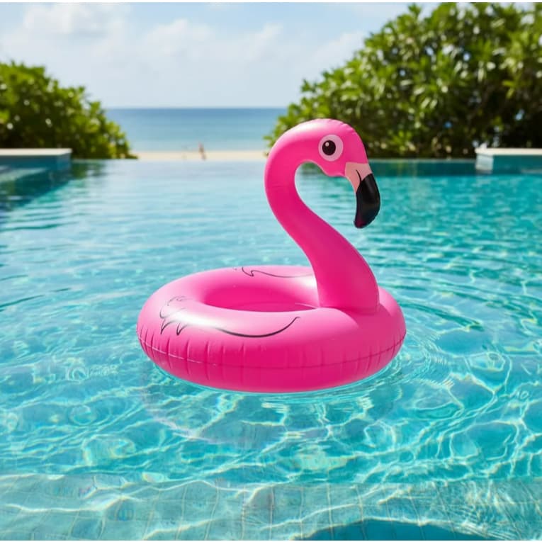 Boia Inflável Flamingo Rosa Pink 90cm Piscina Importway