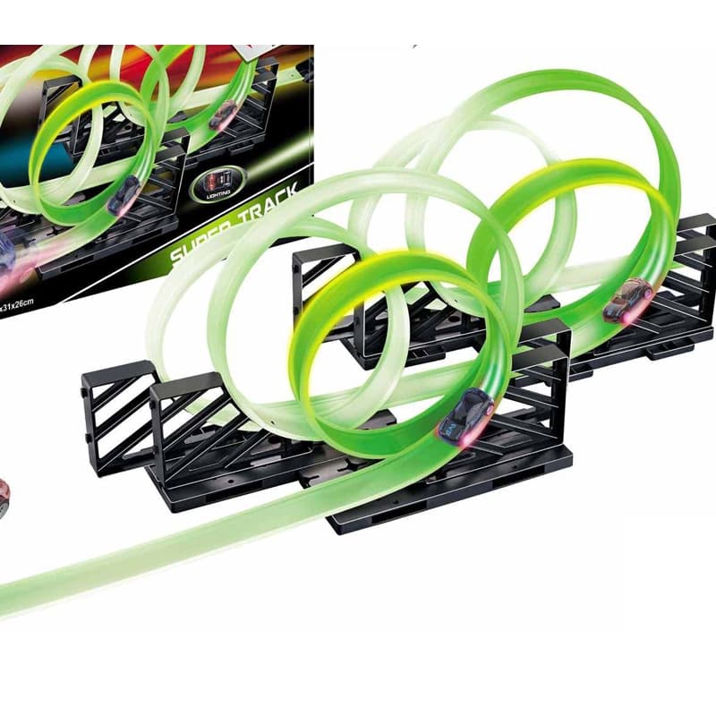 Pista de Corrida Infantil com Looping Carro de Fricção