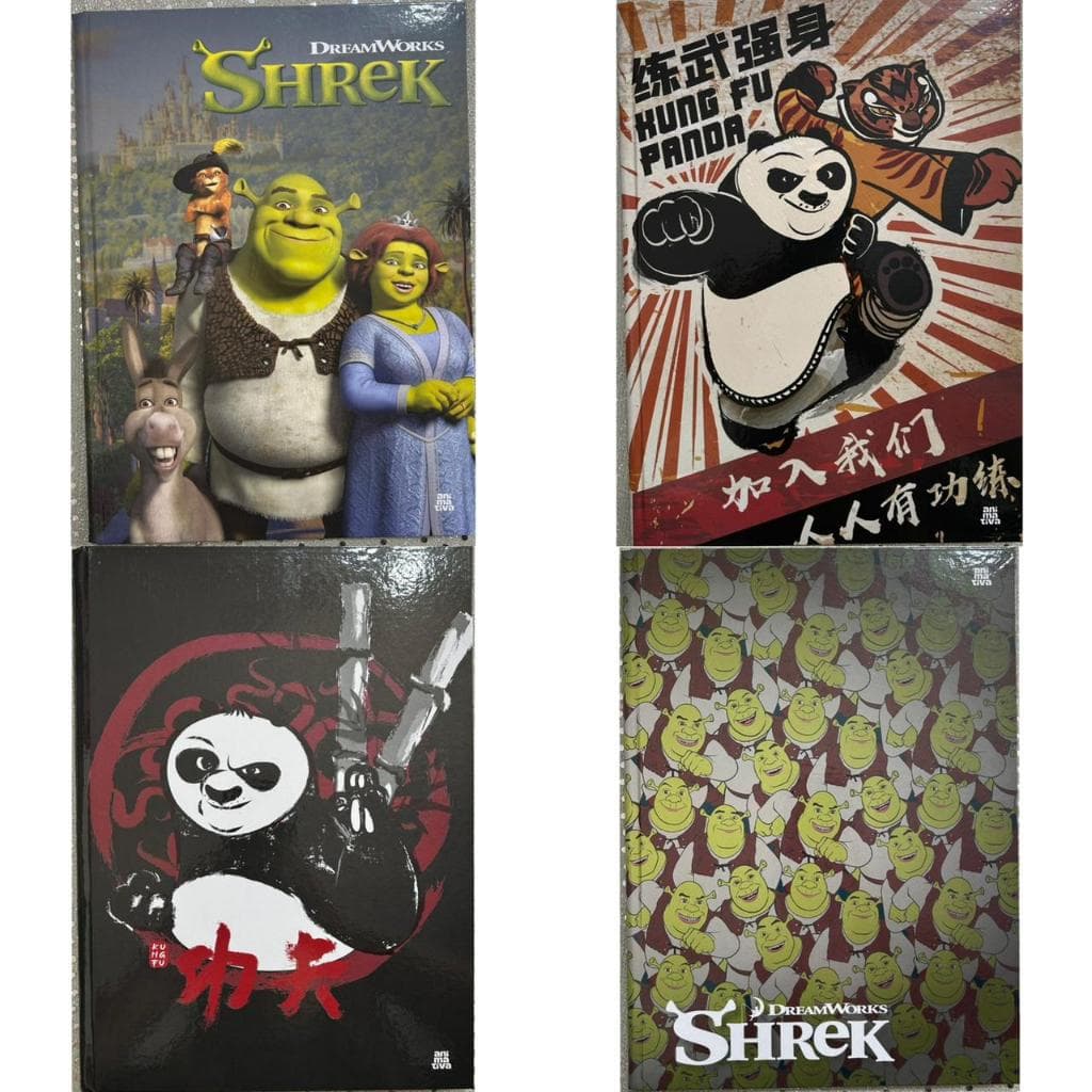 Animativa Caderno Brochurão DreamWorks capa dura A4 200 x 275mm 80 folhas