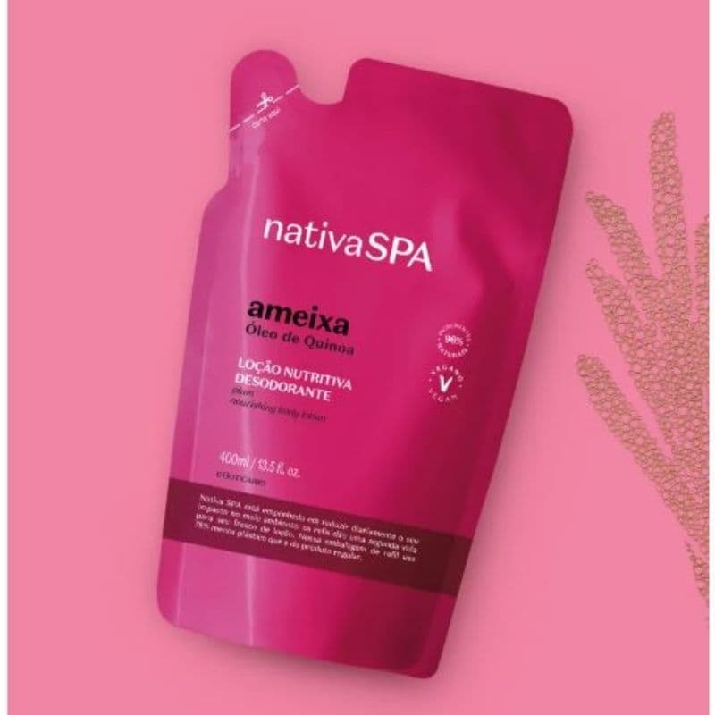 Refil Loção  Desodorante Hidratante Corporal Nativa SPA Ameixa 400ml